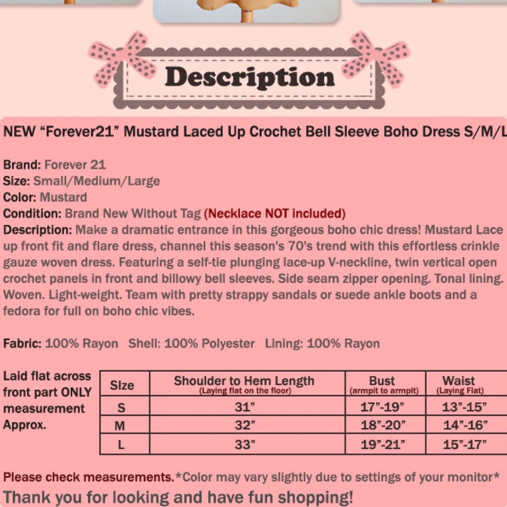 Last☝️Forever 21 Mustard Lace Up Cute Skater Dress - Picture 8 of 8